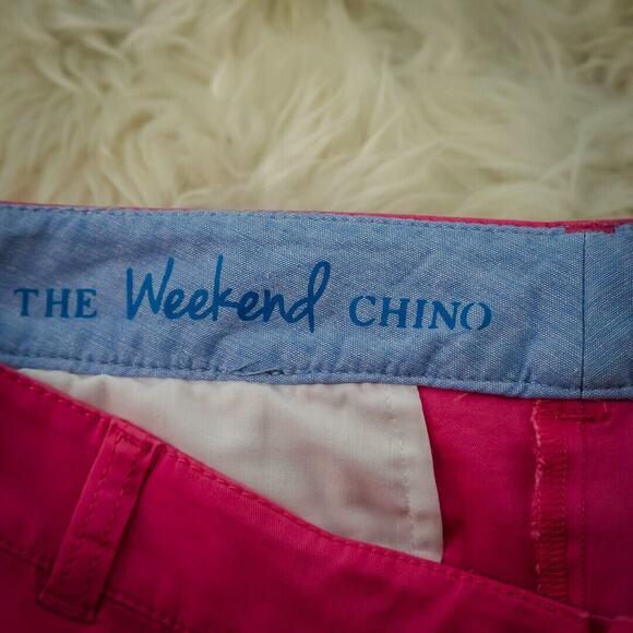 Talbots Size 12 Pink Weekend Chino Ankle Length Button Zip Cotton Stretch Pants - Picture 5 of 8